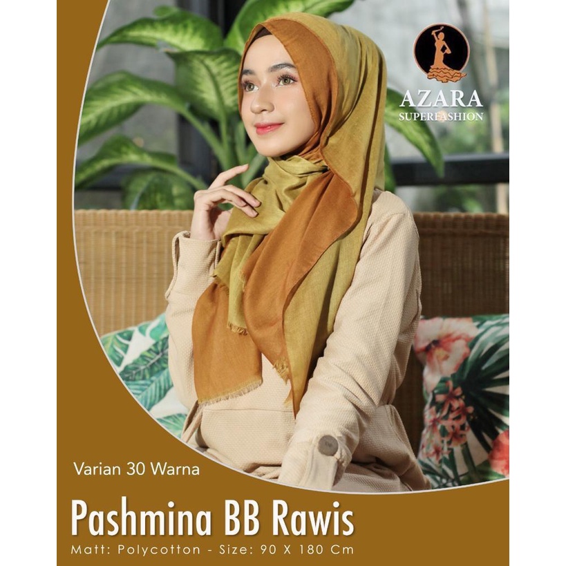 PASHMINA BB RAWIS AZARA Ori TwoTone Double Sides Pasmina 90x180cm Polycotton Dua Warna Bolak Balik-2