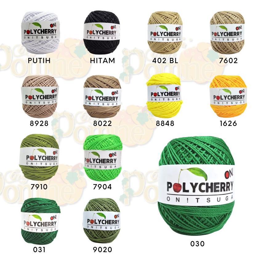 ← GROSIR POLYCHERRY - Benang Rajut Onitsuga Poly Cherry HARGA 1 PAK WARNA YANG SAMA polycherry ➤