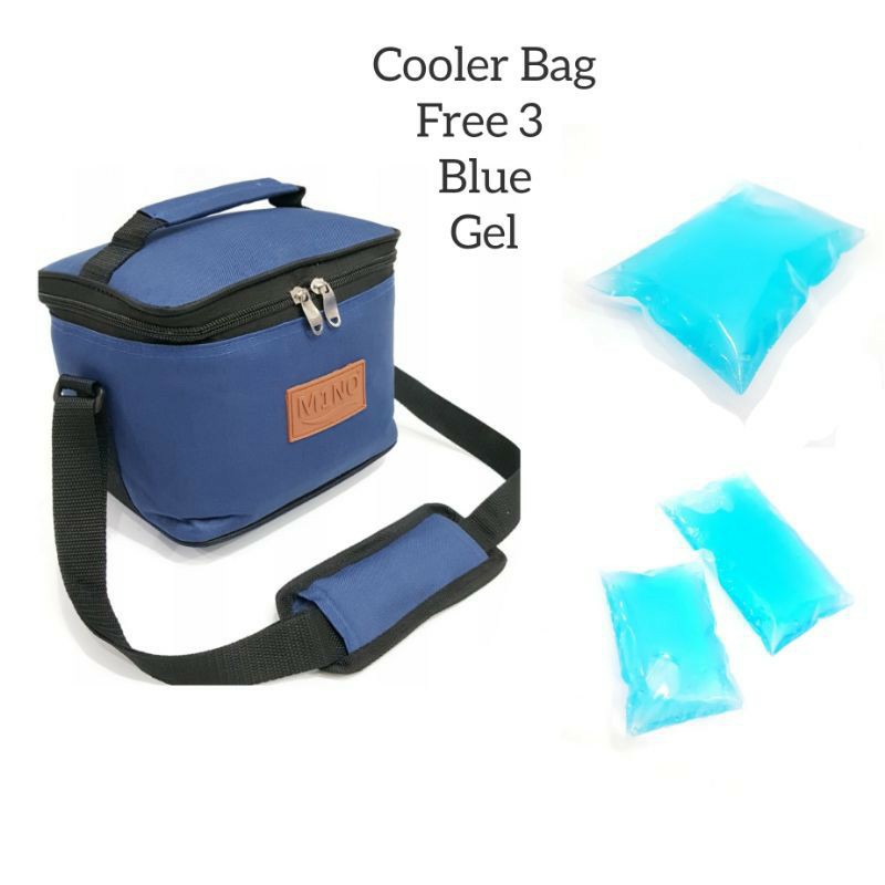 INSULATED COOLER BAG ASI MINI FREE 3 BLUE GEL // SY88 s1