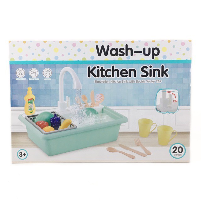 Mainan Mencuci Piring 28035 Wash-Up Kitchen Sink