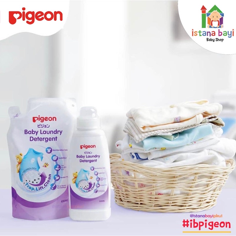 Pigeon Baby Laundry Detergent 450ml Refill - Detergent Pakaian Bayi