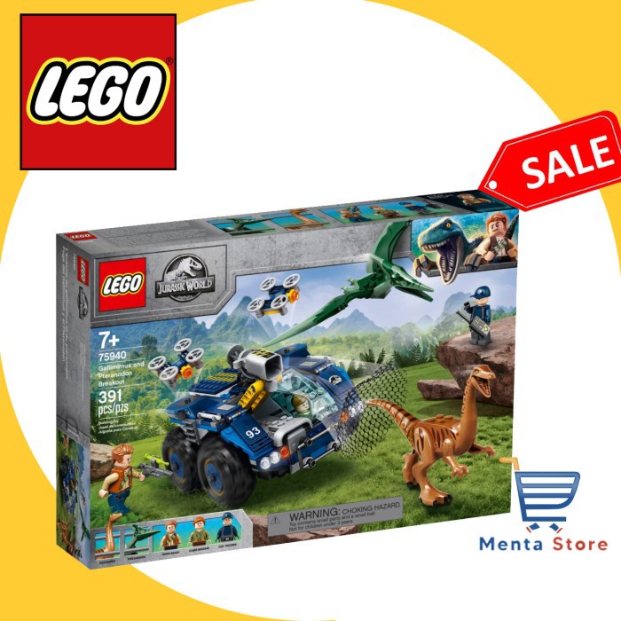 LEGO Jurassic World 75940 Gallimimus and Pteranodon Breakout Dinosaur