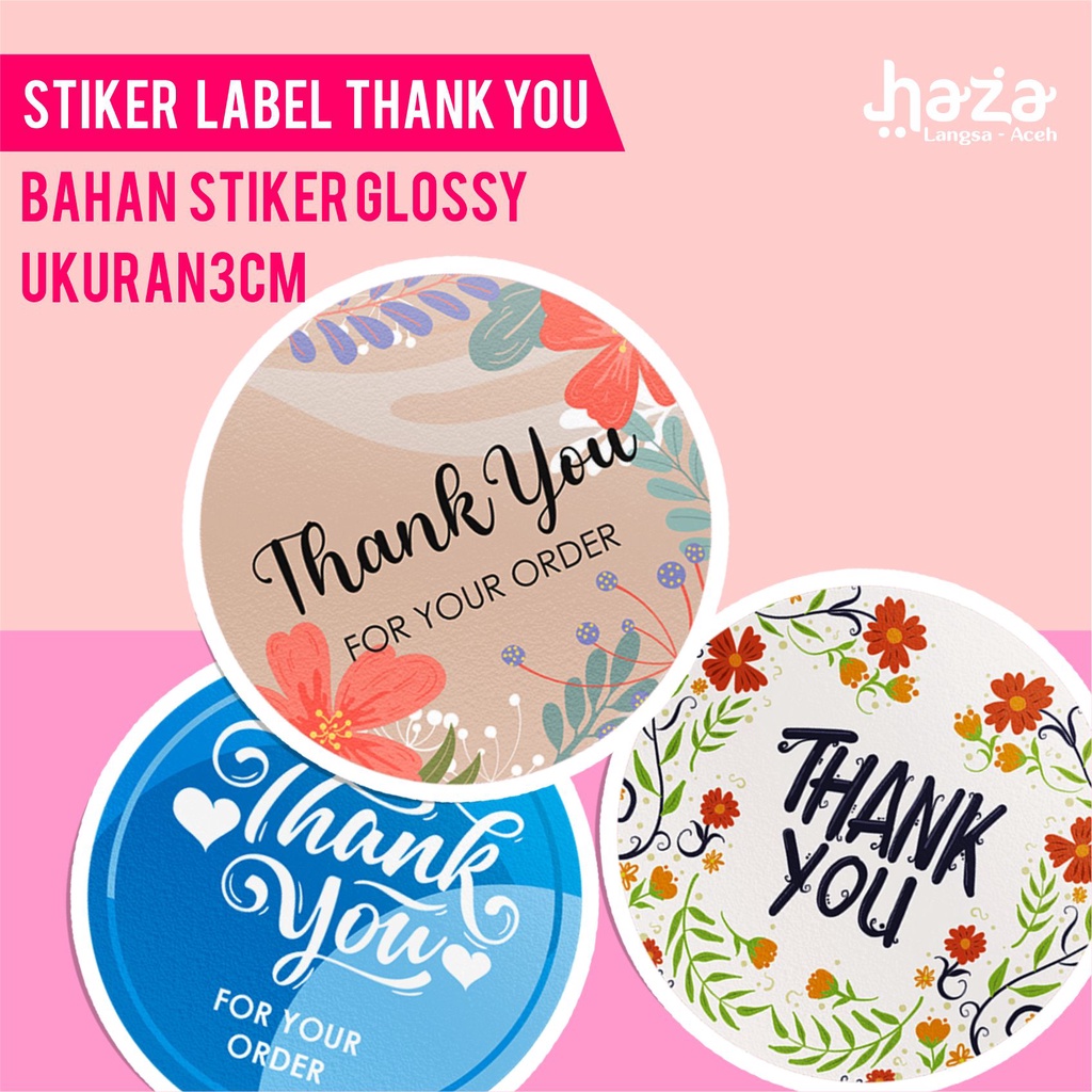 

Stiker label Thank you bulat 3cm (Aceh)