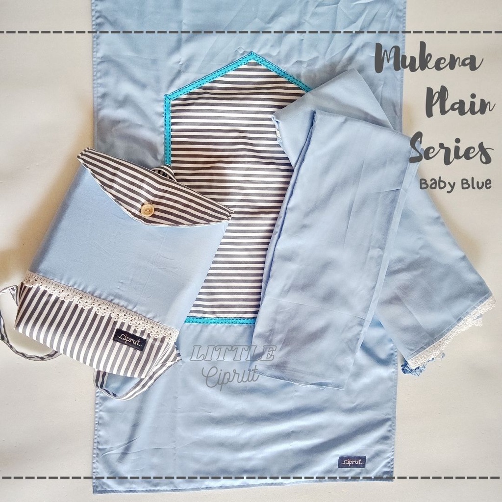 Mukena katun rayon polos couple anak ibu