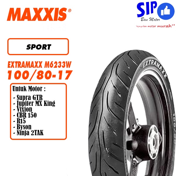 Ban motor bebek Maxxis Extramaxx 100 80 17 M6233W tubeless