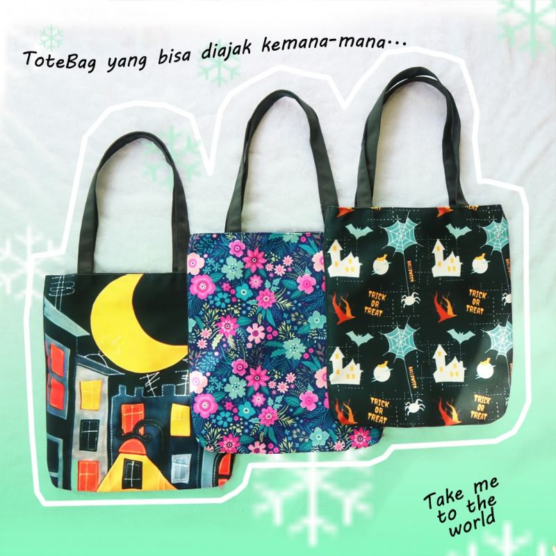 Totebag Printing Estetik / Tas Fashion Fancy / Totebag Serbaguna