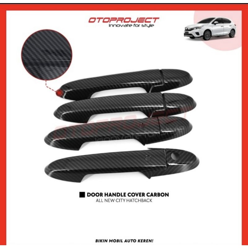 Otoproject Cover Handle Pintu Carbon City Hatchback