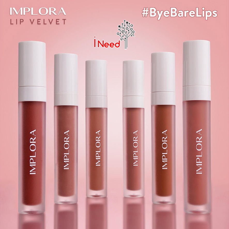 (INEED) IMPLORA Lip Velvet 4,6 gram | Lip Cream Matte | Lipstik | Lipvelvet BPOM