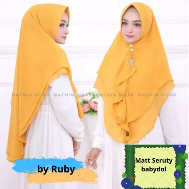 COD"khimar 2 layer rempel pet antem "gratis ongkir