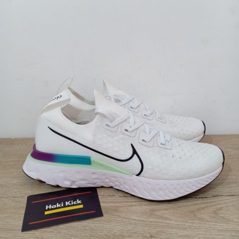 nike react infinity run flyknit white