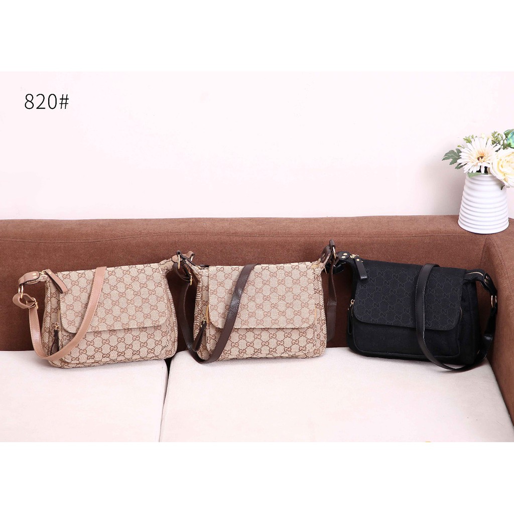 Gucci Canvas Sling Bag #820 H