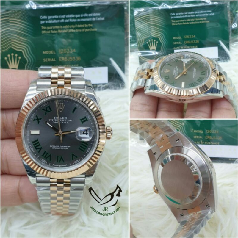 jam tangan rolex datejust pria automatic mesin swiss kualitas original