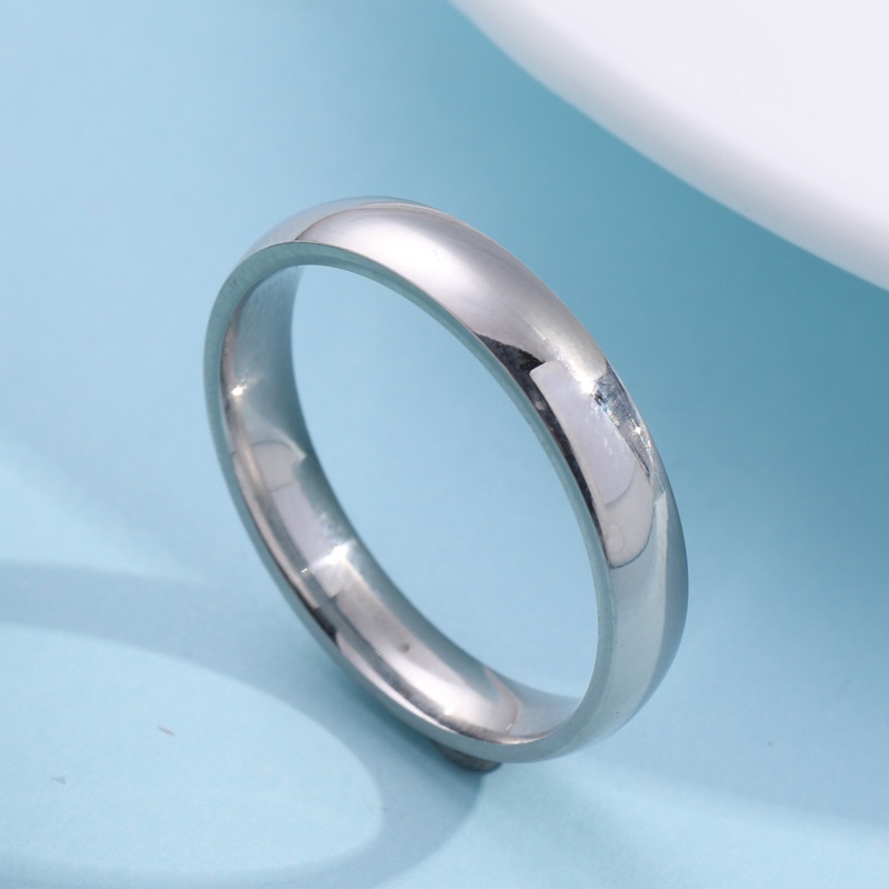 Cincin Pasangan Bahan titanium steel Ukuran 4mm