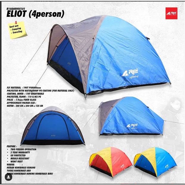 Tenda Arei Eliot Original New Product