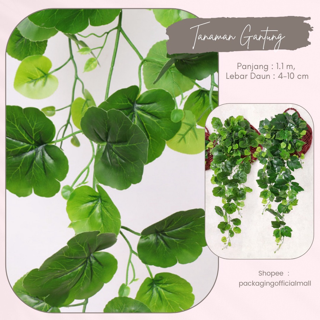 ExtraWrap (CCA) DAUN JUNTAI SINTETIS / Daun dekorasi / Daun juntai / Daun sintetis / Daun Palsu High