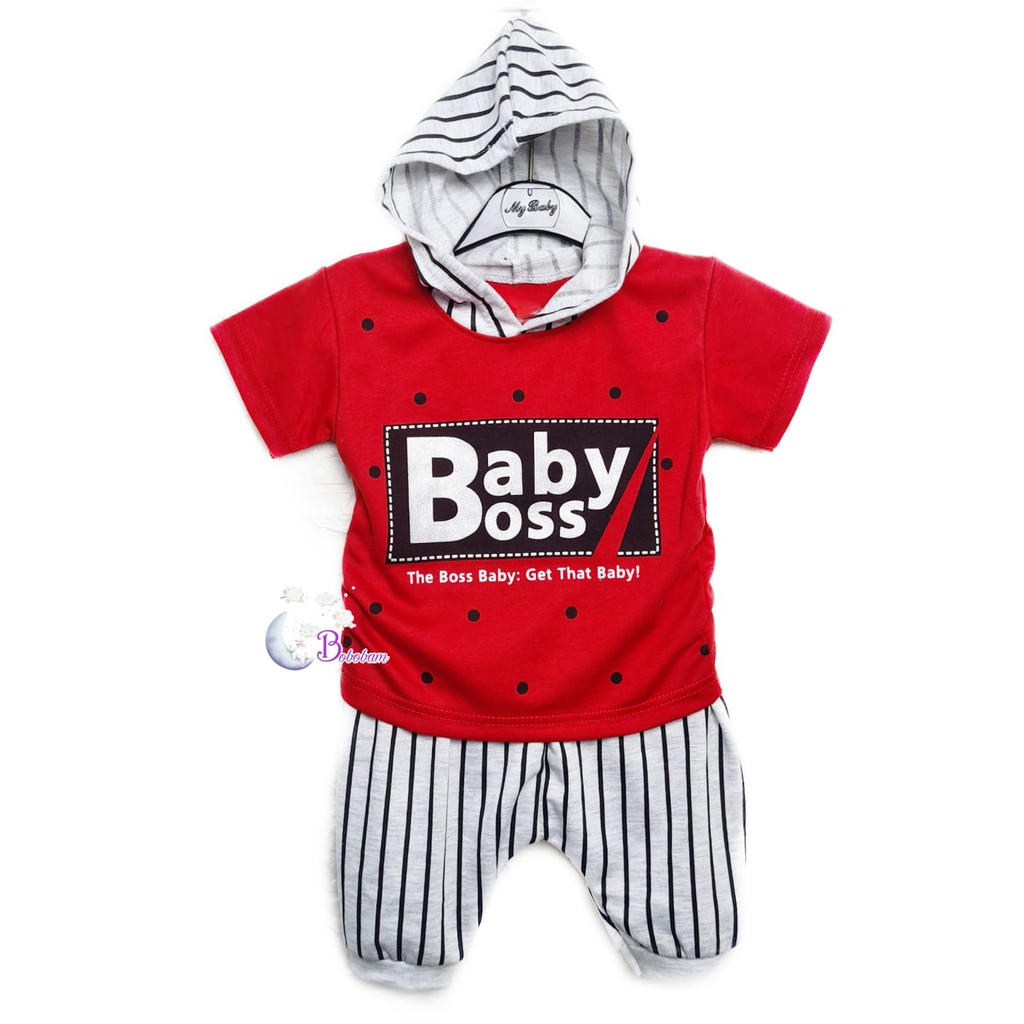 BAJU BAYI BOBOBAM ECER BABY BOSS SETELAN ANAK LAKI-LAKI / SETELAN ANAK HARGA GROSIR