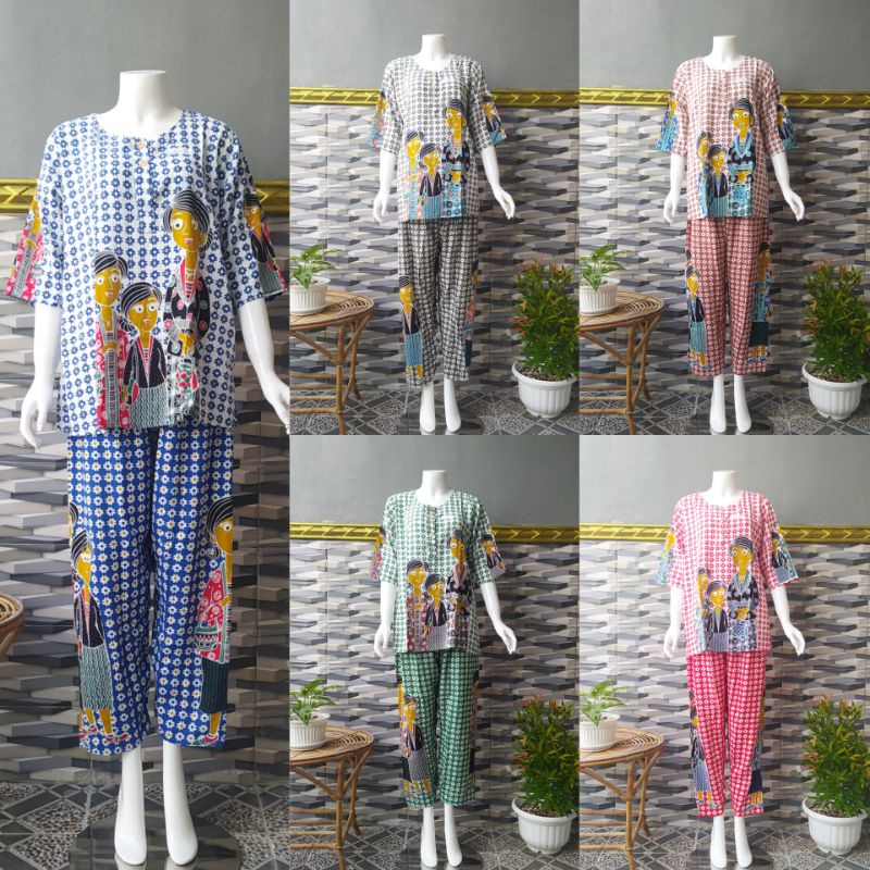 COD HAP RC ASMARA LENGAN 7/8 HAP / SETELAN HAP BU TEDJO / PIYAMA BU TEDJO HAP / BABYDOLL HAP / GROSI