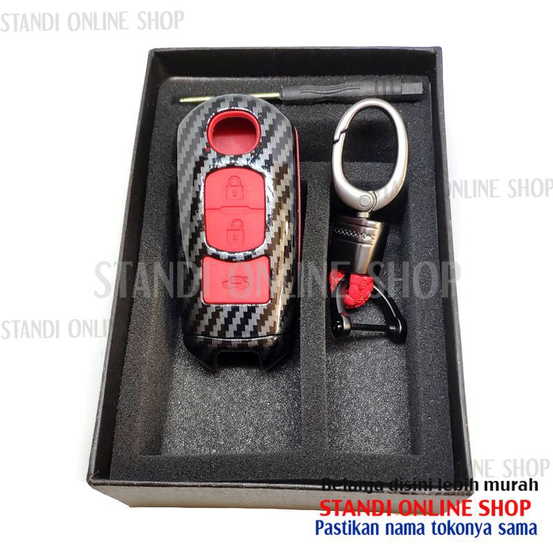 Cover Kunci Smart Key Sarung Kunci Mazda CX5 CX9 Mazda 6 Carbon