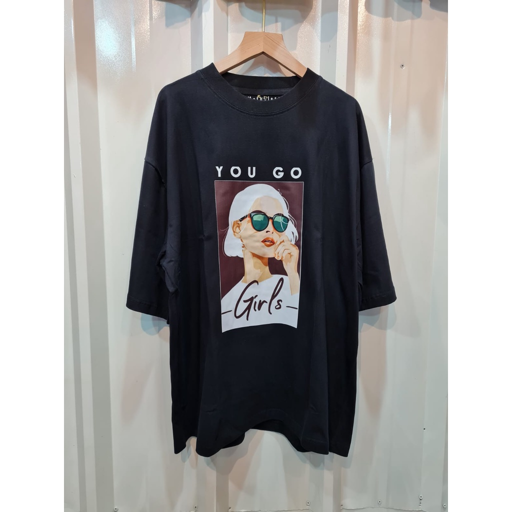 T-shirt oversize tangan 3/4