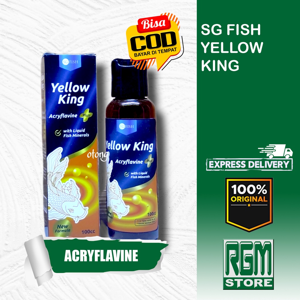 SG Fish Yellow King Acryflavine Obat Ikan 100ml 100 ml