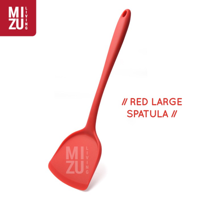 FULSILI Silicone Spatula Kitchen Sutil Silikon Anti-Lengket BPA-Free-RED SPATULA L