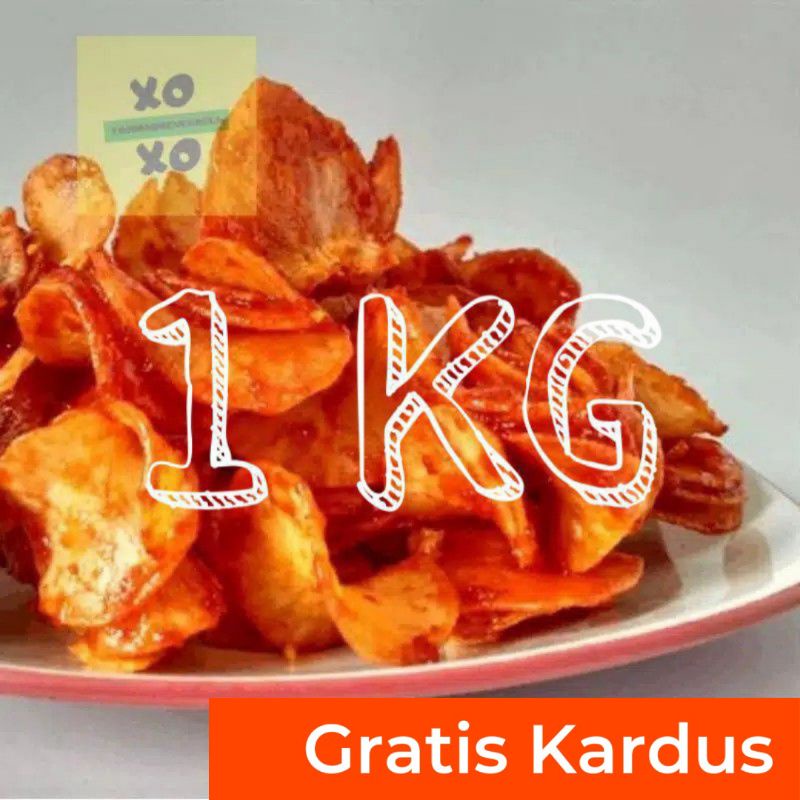 

[Snack] Keripik Singkong Sambalado Pedasnya Nampoll 1000gr