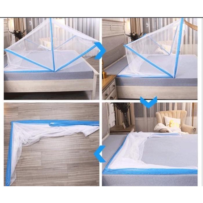 Kelambu Nyamuk Model Lipat Terbaru Portable / Mosquito Net 2 Ukuran