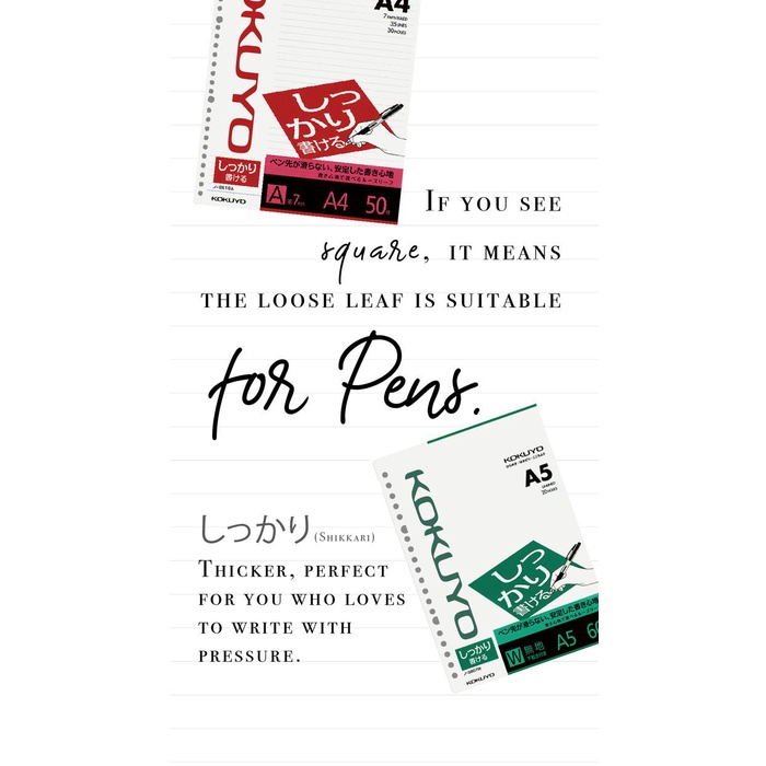 

Binder | Kokuyo Campus Loose Leaf B5 Dotted Lines For Ball Point Pen - 6 Mm Kualitas Terbaik