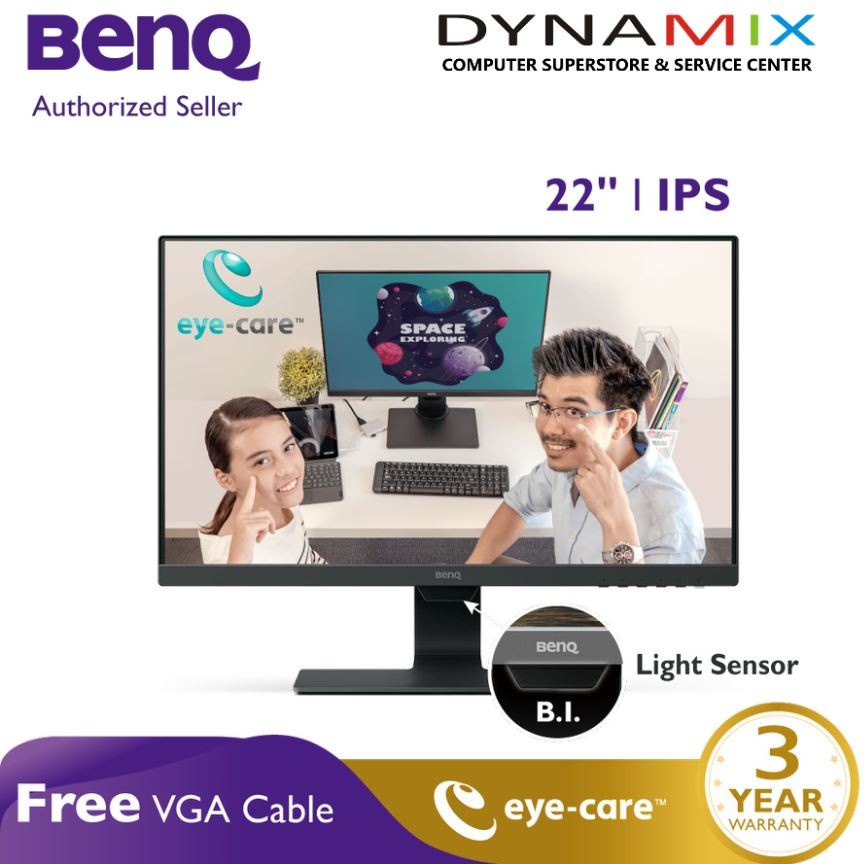 [+palet kayu] Monitor BenQ GW2283 22&quot; IPS FHD Entertainment B.I.+ Eye Care + Speaker GARANSI RESMI