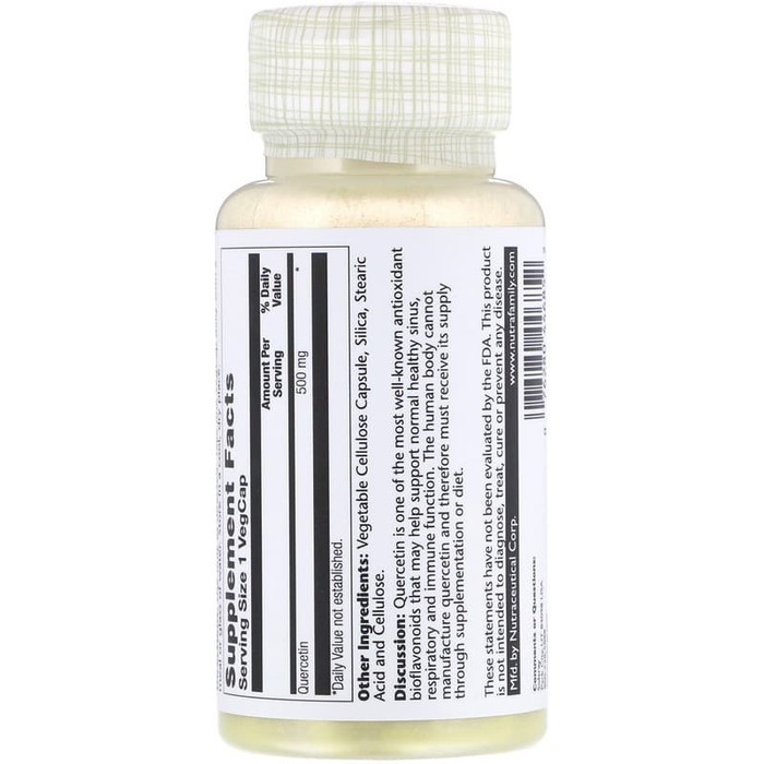 

Solaray Quercetin 500 mg 90 VegCaps ORI USA