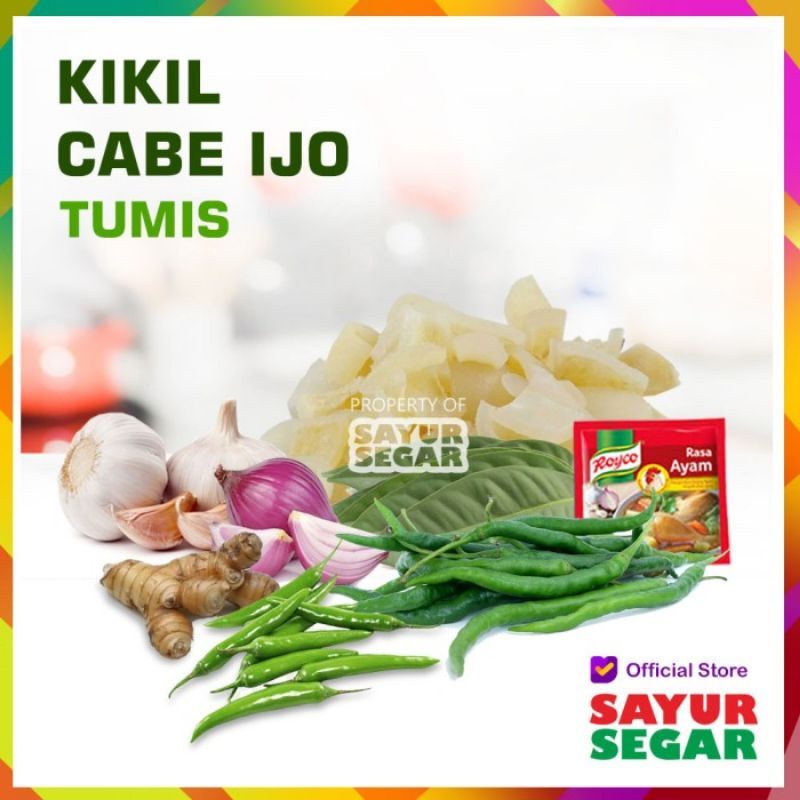 

paket tumis kikil cabe hijau 500 gram siap masak