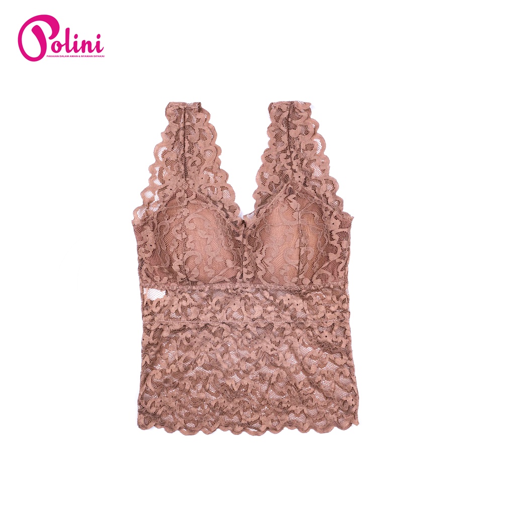 POLINI Tanktop Bra Fashion Renda Motif Bunga 2003