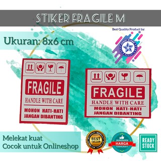 Jual Sticker Fragile / Stiker Fragile / Sticker Pecah Belah @50Pcs