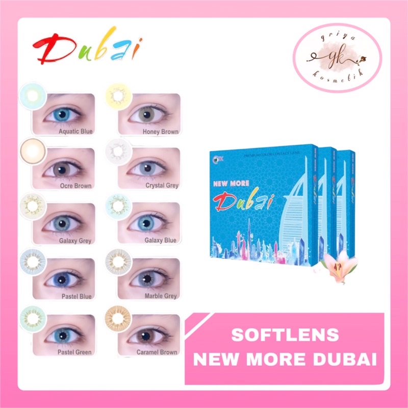 ✨GRIYA✨ SOFTLENS NEW MORE DUBAI DIAMETER 14.5mm KONTAK LENSA WARNA MURAH SOFTLEN SOFLENS SOFLEN