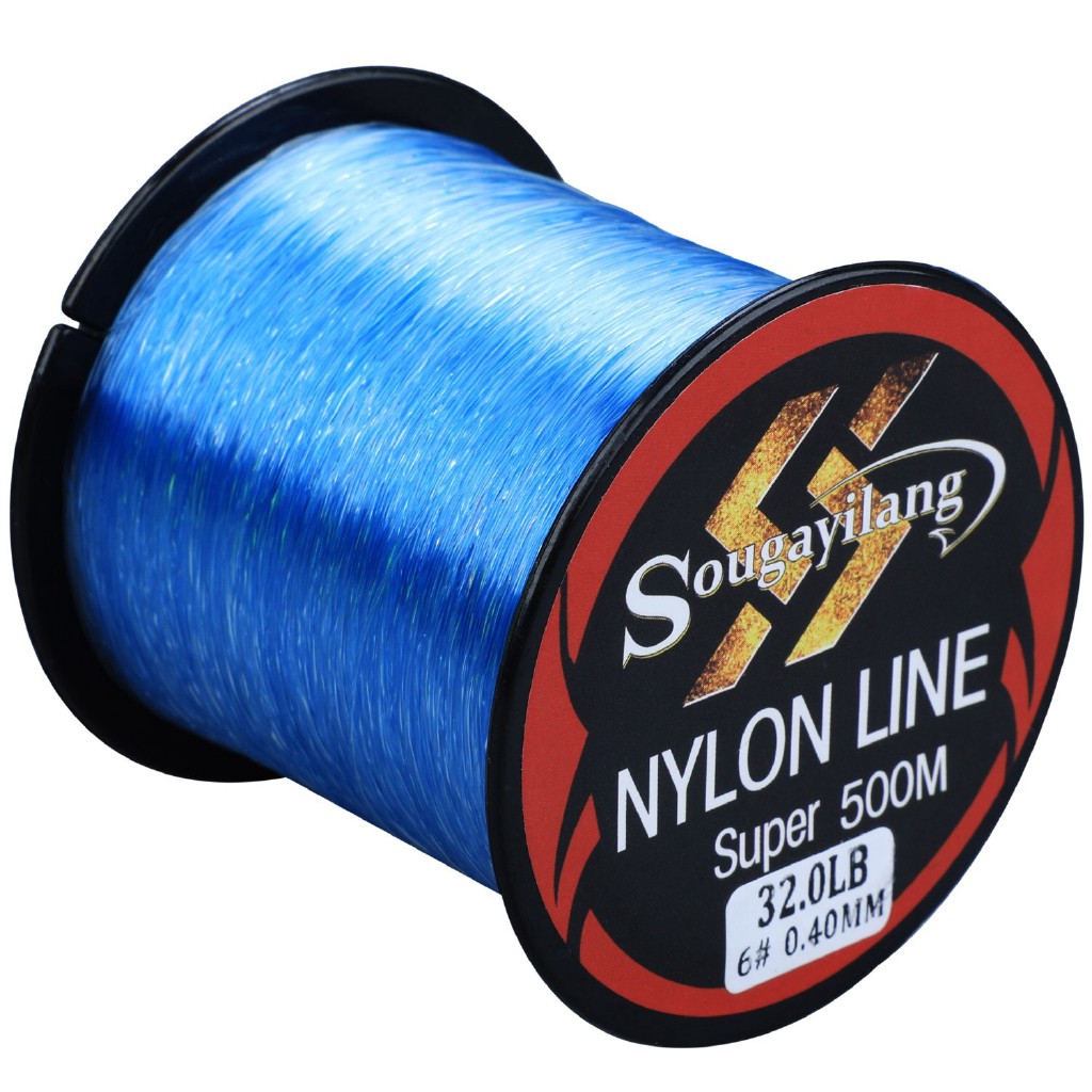 500m Garis Nylon Super Kuat Empat Warna Pancing-blue