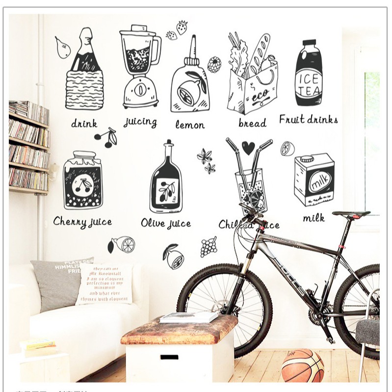 Reliza Wall Sticker Dapur Kitchen Cafe Restoran Stiker Dinding 7237