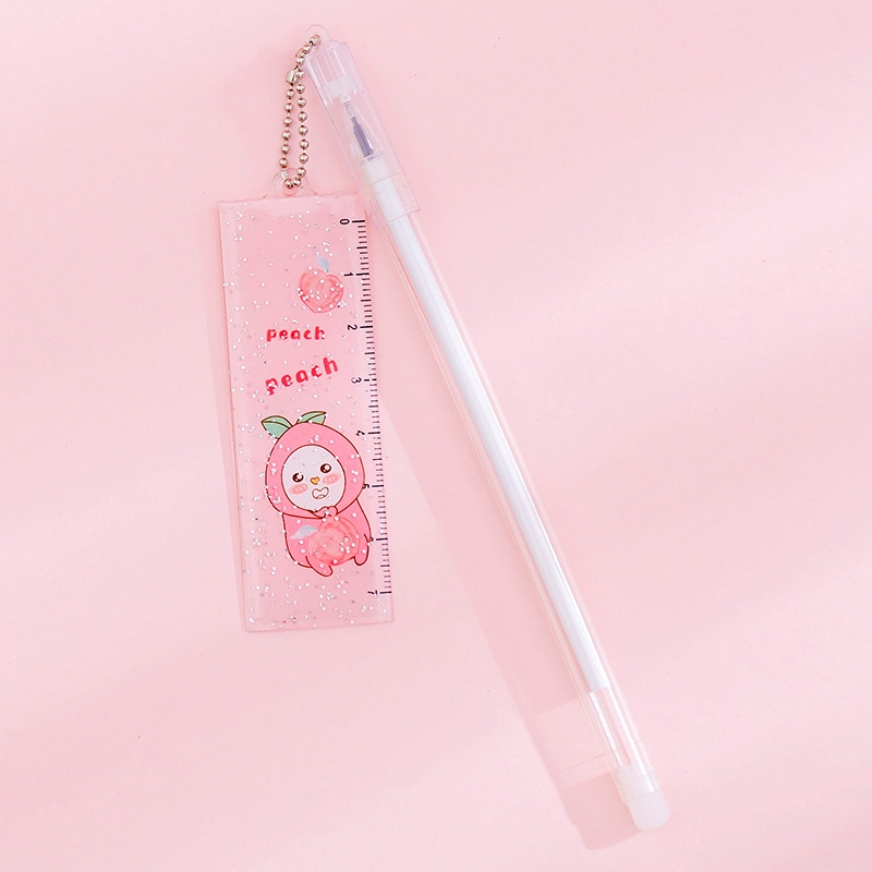 Stationery Pulpen Gel Warna Pink / Hitam untuk Sekolah / Kantor