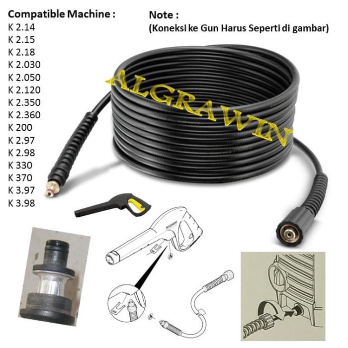 Big Sale Karcher Hose H 9 Selang 9 Meter 160 Bar For K2.14 K2.350 K2.98 K3.98 Promo
