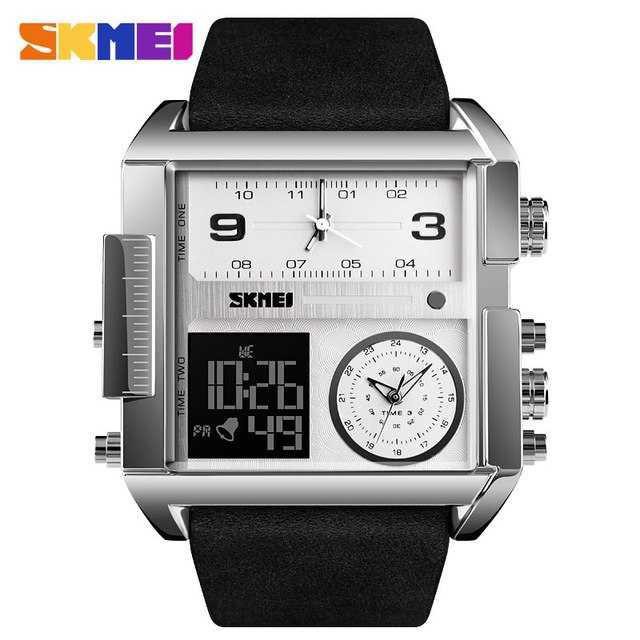 SKMEI Vogue Jam Tangan Digital Analog Pria - 1391 [Silver Black]