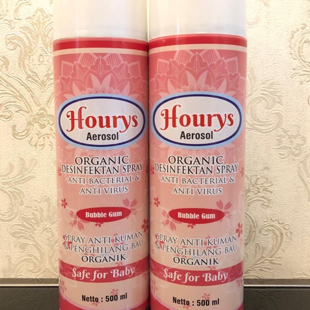 HOURYS AEROSOL DESINFECTANT BUBBLEGUM 500ml
