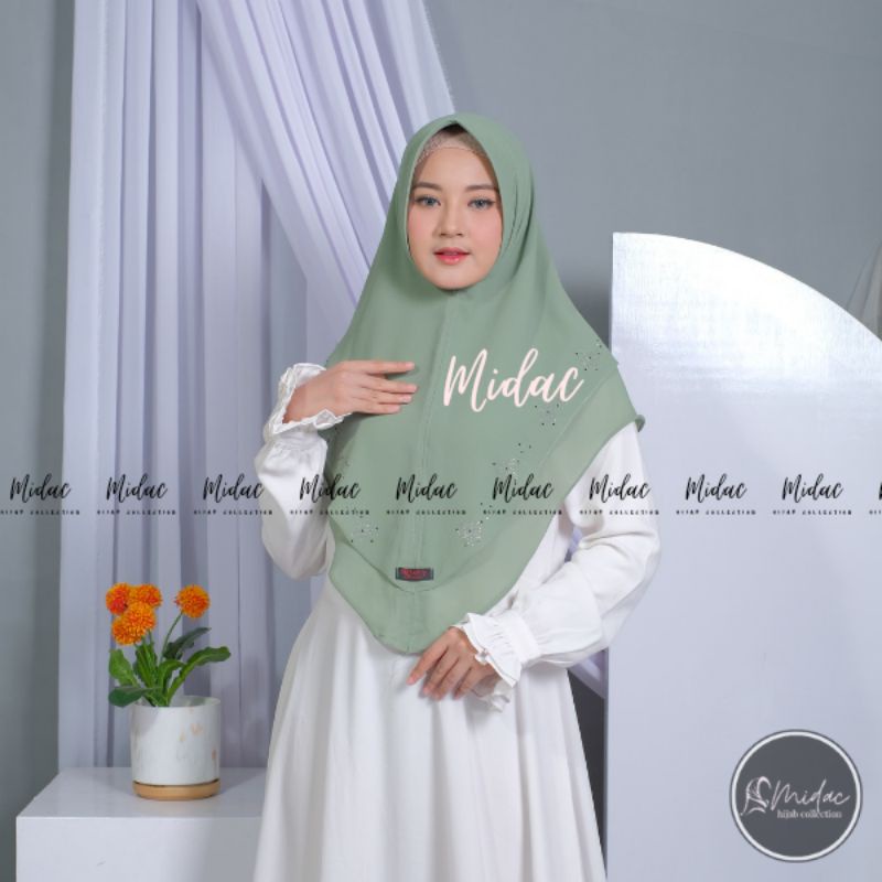 Khimar Ceruty 2 Layer Payet Press - Hijab Ceruty Instan