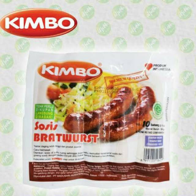 

Kimbo Sosis Sapi Bratwurst Isi 10 Pcs