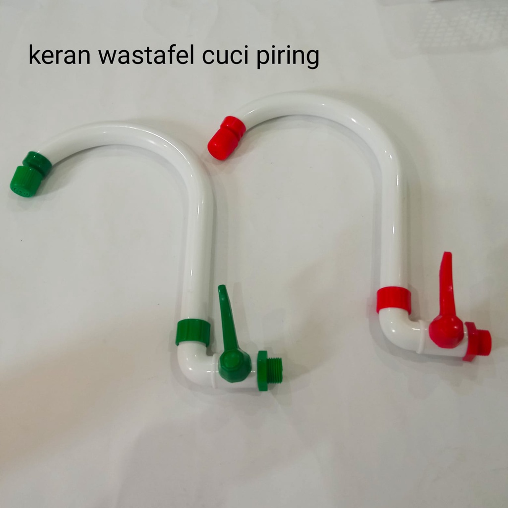 KRAN CUCI PIRING LEHER ANGSA PVC WARNA WARNI BERKUALITAS AIR TEMBOK 1/2 INCH PLASTIK KUAT