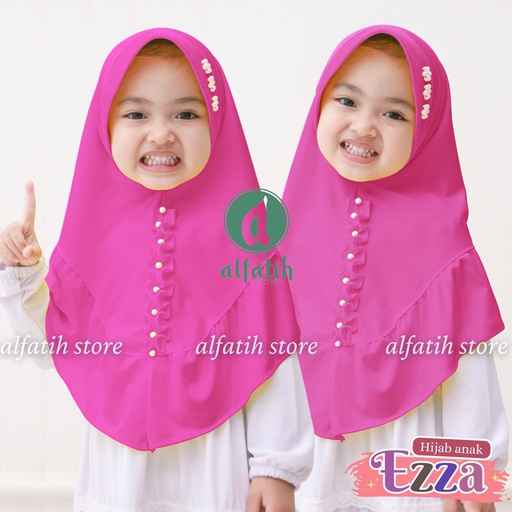 JILBAB ANAK TK - SD EZZA / PET MUTIARA REMPEL / JILBAB ANAK USIA 4-7 TAHUN / PAKAIAN MUSLIMANAK PEREMPUAN / KERUDUNG ANAK TK / HIJAB ANAK TK-SD KHIMAR ANAK