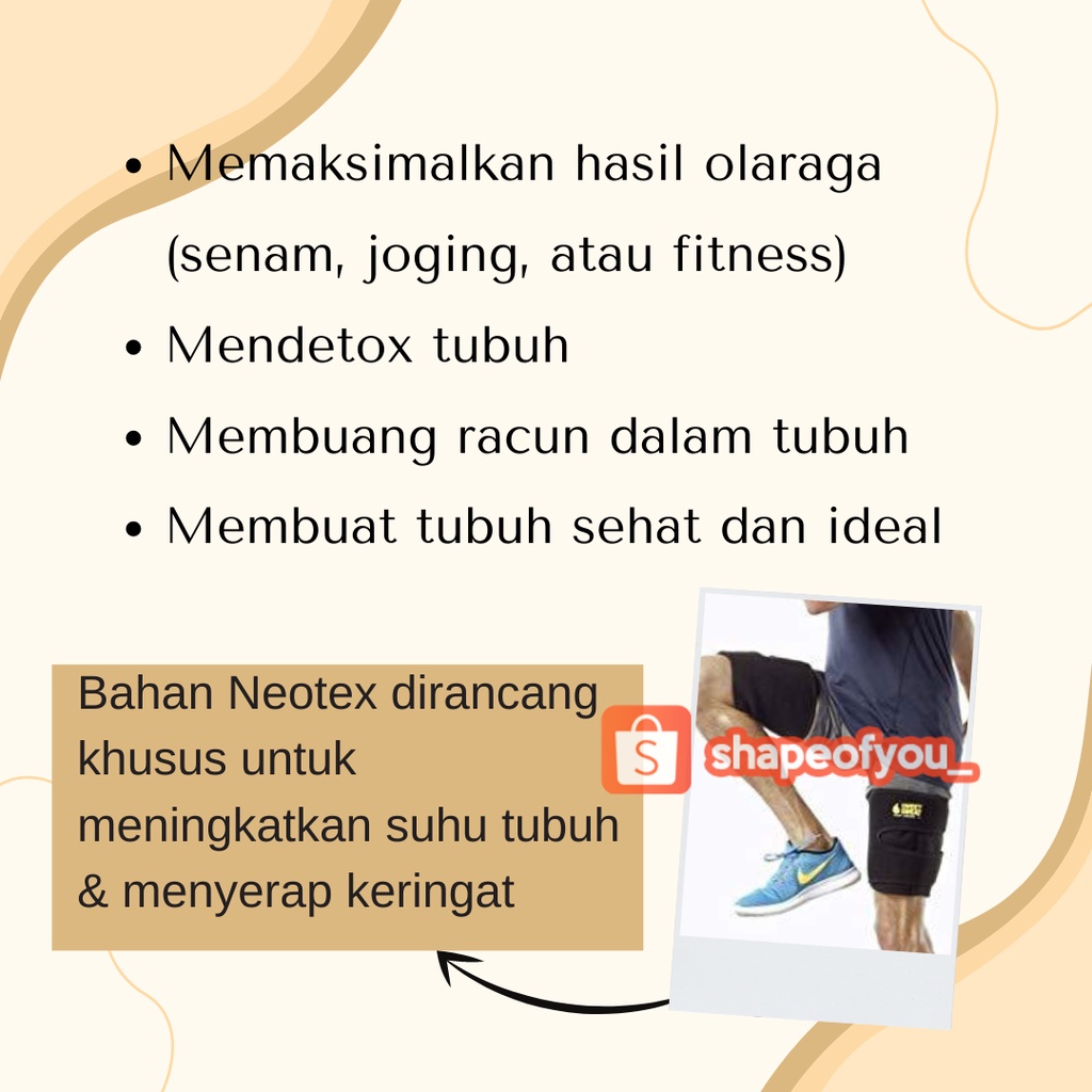 Korset Pelangsing / Alat Pengecil Paha &amp; Betis Kaki / Pembakar Lemak Sweat Sweat Shape Of You