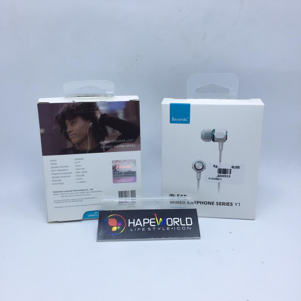 HEADSET ORIGINAL LAVANDA WIRED EARPHONE SERIES LA-Y1 1.2 METER SUARA BASS MANTAP DAN HARGA MURAH