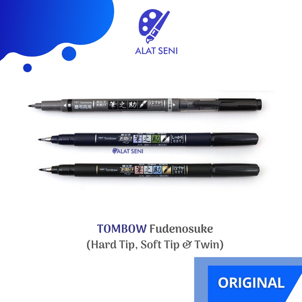 

MURAH !! Tombow Fudenosuke Brush Pen Art Markers SOFT , HARD , TWIN (Brush Pen Tombow Fudenosuke)