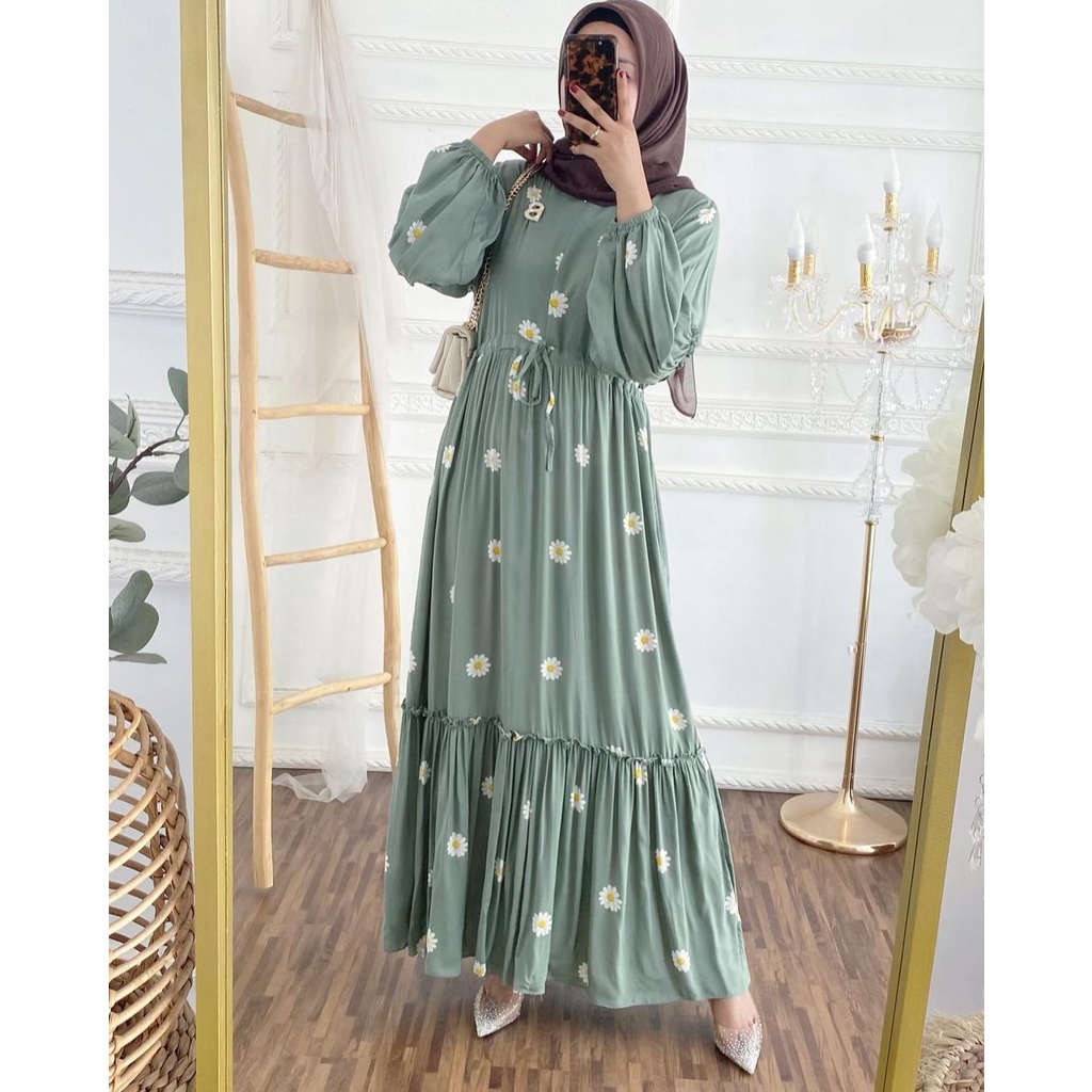 Gamis Rayon Homey Dress Terlaris / Gamis Muslim Syari Motif Terbaru-Tifany Dress