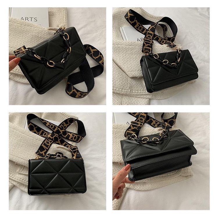 Tas Selempang Fashion Korea Tas Wanita Import Zahra Bag Tali Motif