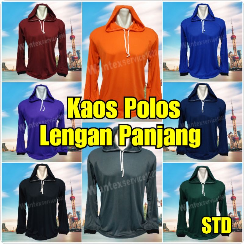 Kaos Basahan Kerja, Kaos Tani Lengan Panjang,  Kaos Proyek,  Kaos Kuli,  Kaos Kerja, (POLOS STD)